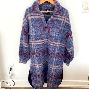 Zara oversized plaid shacket